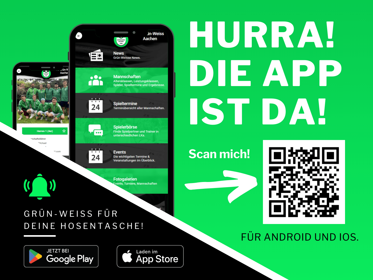 Neue TC Grün Weiss Smartphone-App
